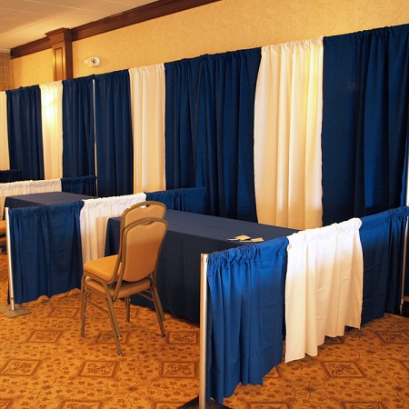 Trade show rentals for boothing, linens - includes set-up